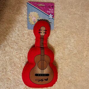 NWT ~ Doggy Parton's Red Dolly's Guitar Toy - O/S for All Breed Sizes